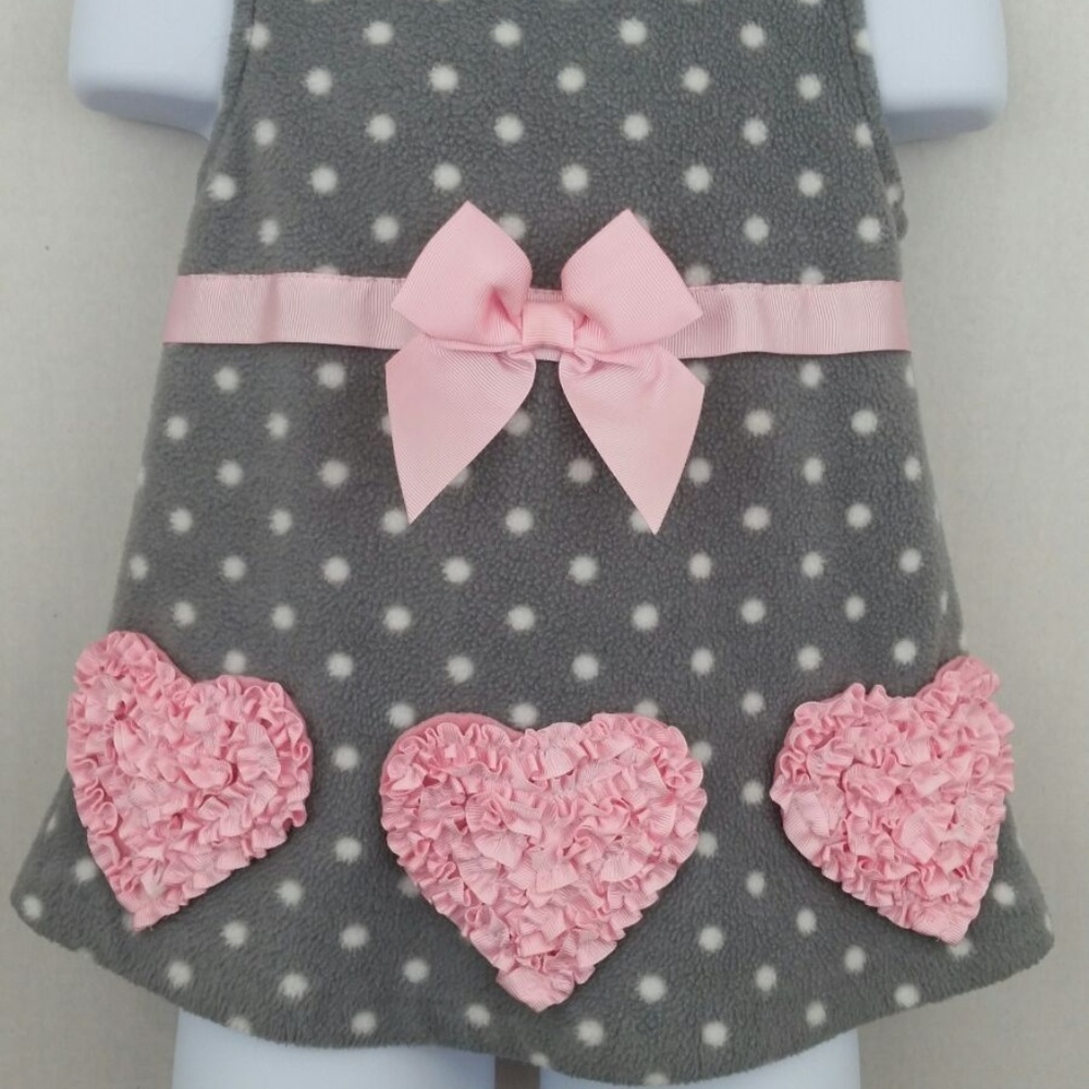 EUC 18mo Bonnie Baby Heart Jumper Dress